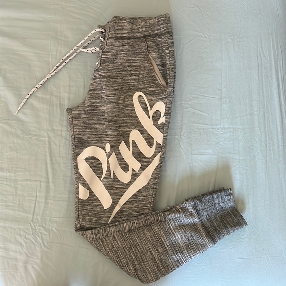 Grey pink jogger sweats